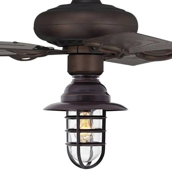 52x22 Casa Vieja Orb Marlowe Cage Wet LED Ceiling Fan - Style #67P53