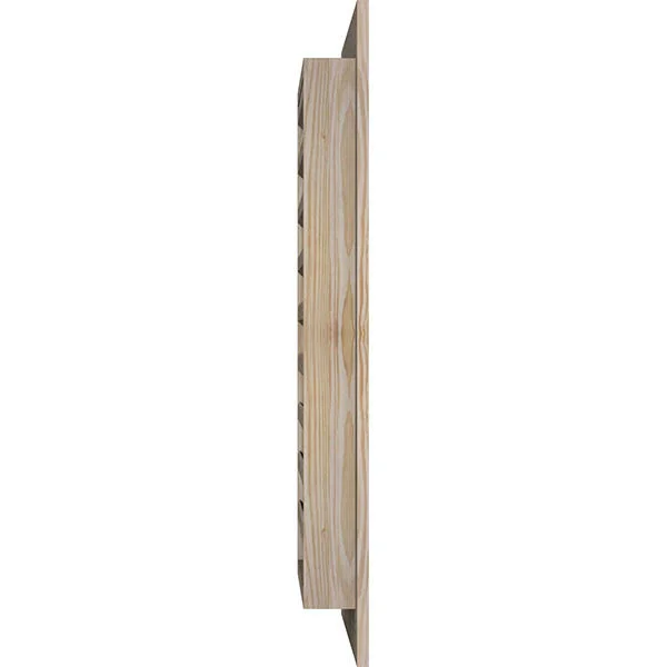 Ekena Millwork 14-in W x 22-in H Vertical Gable Vent (19-in W x 27-in H Frame Size): Unfinished - Functional, Smooth Pine Gable V