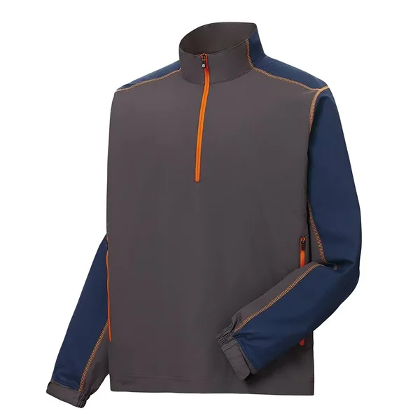 FootJoy Men's Sport 1/2-Zip Windshirt Size 3XL - Charcoal/Navy/Orange
