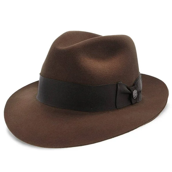 Stetson Temple Fur Felt Fedora Hat, Size: 7 1/8, Black