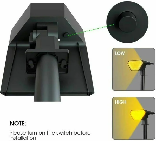 Biling Solar Spotlights Outdoor, 2-in-1 Solar Landscape Lights 12 LED Bulbs Sola