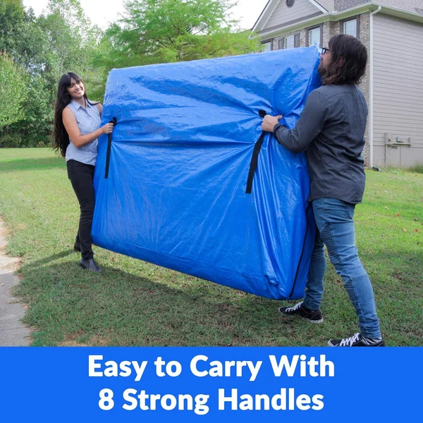 Nordic Elk Mattress Bag with 8 Handles for Moving and Storage - Queen Size - Reusable Cover