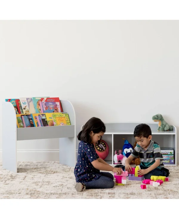 Iris USA 595900 KBS-2 Kid's Wooden Bookshelf, White