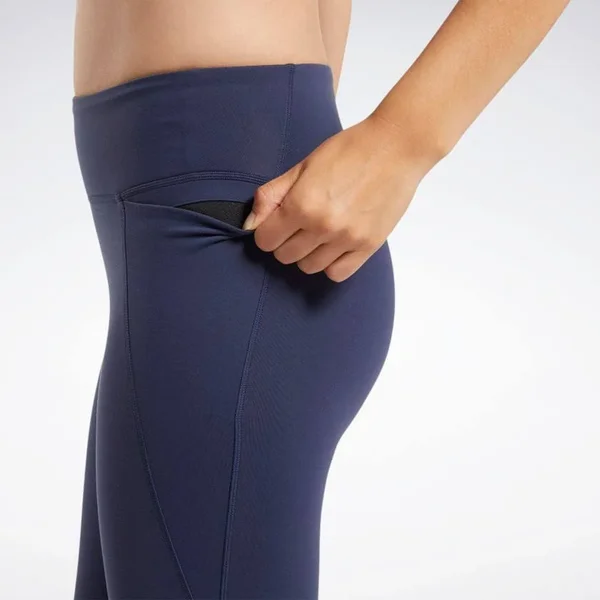 Reebok Women's Lux 2 Graphic Training Tights in Blue/Vector Navy Size X-Small, Polyester/Spandex/Jacquard
