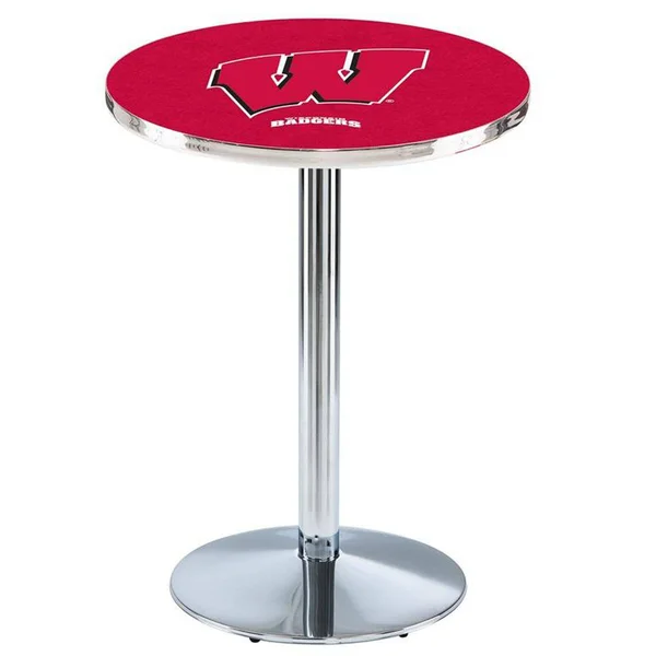 Holland Bar Stool Co. L214 - 36x22 Chrome Wisconsin W Pub Table