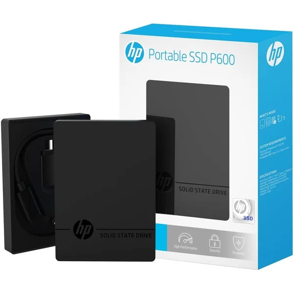 HP P600 1 TB Portable Solid State Drive - External