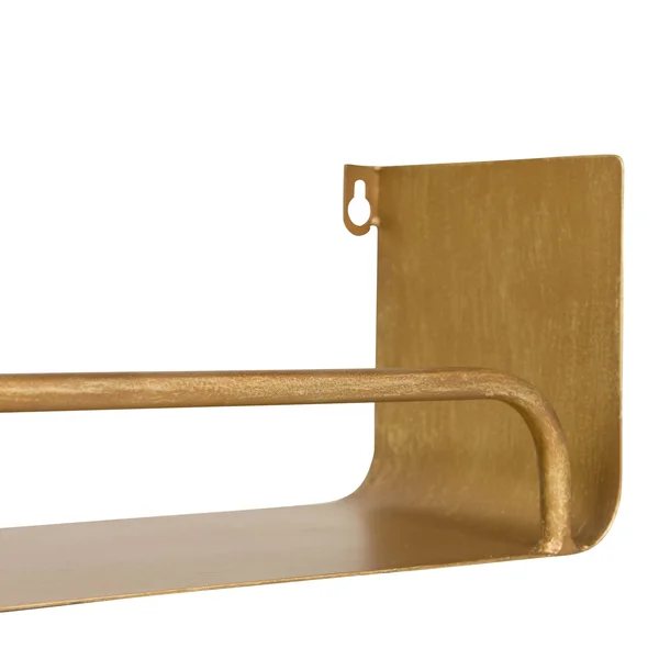 Carson Carrington Lacktorp Modern Wall Shelf (Set of 2) - 5.5x22H x 28x22W x 5.5x22D - Gold