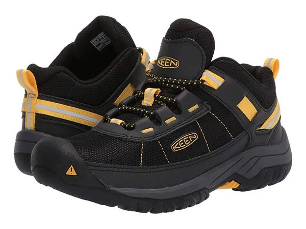 Keen Targhee Sport Shoe - Kids& Black/Keen Yellow, 3.0