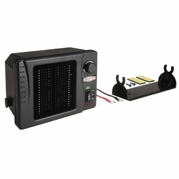 RoadPro 12V Direct Hook-Up Ceramic Heater/Fan With Swivel Base
