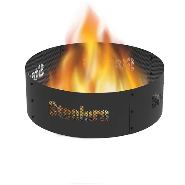 Blue Sky Outdoor 36 in. Pittsburgh Steelers Decorative Steel Round Fire Ring, FR361208-STEELERS