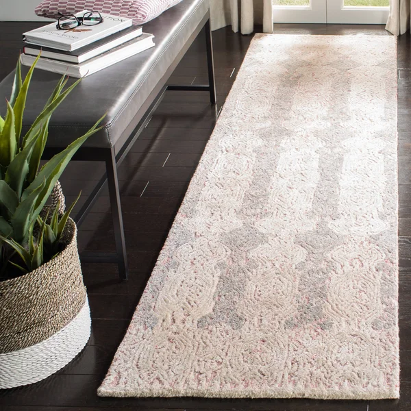 Safavieh Glamour Rug Collection GLM536U - Light Pink - Ivory - 3& x 5&