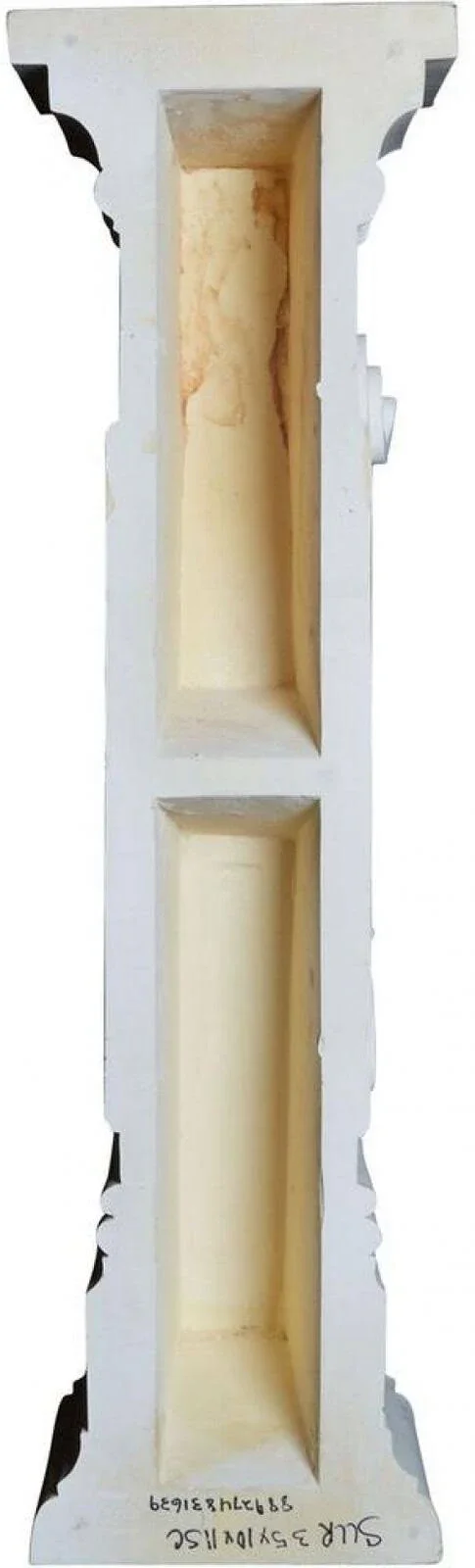 Ekena Millwork Scroll Leaf 34 5/8x22H x 9 7/8x22W x 11 1/8x22D Surround - 9.87 x 11.13 x 34.63 in