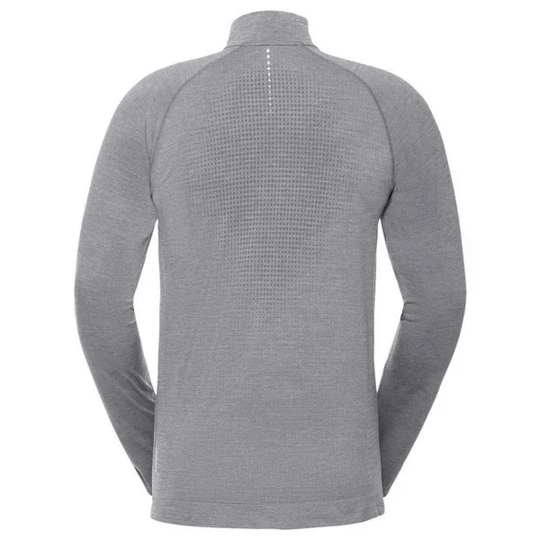 Odlo Mens Millenium Yakwarm Midlayer 1/2 Zip Grey Melange