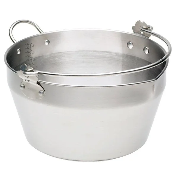 KitchenCraft Home Made Stainless Steel Maslin Pan with Handle - 9L