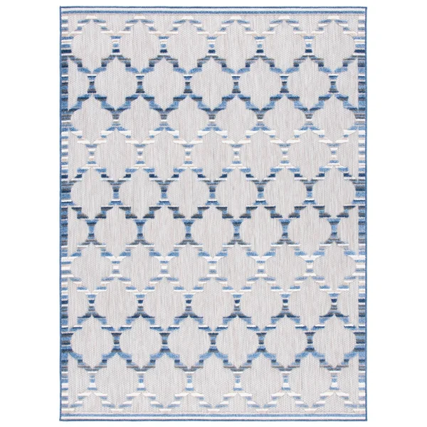 Safavieh Cabana Rug Collection CBN333G - Grey, Blue - 8' x 10'