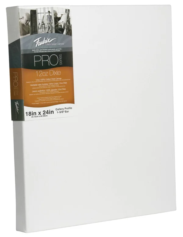 Fredrix - Pro Series 12oz Dixie Gallery Stretched Canvas 18x24