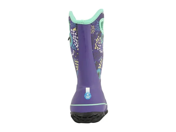 Bogs Slushie Reef $65.00 Boy's Insulated Waterproof Rain Boots Purple Multi 2 Big Kid