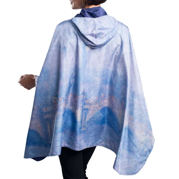 Fine Art RainCaper - Monet Waterloo Bridge - Veiled Sun Travel Cape