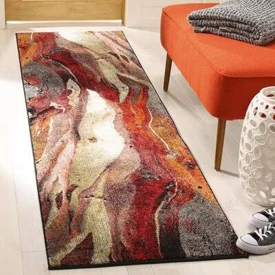 Brodick Abstract Red/Gray Area Rug Wade Logan Rug Size: Runner 2&2x22 x 10&