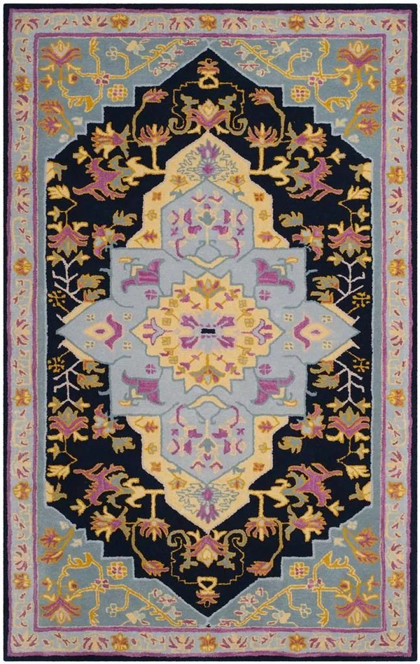 Safavieh Bellagio Blg506c Navy Blue - Multi 5& x 8& Area Rug