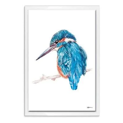 Kingfisher by Laurie Duncan - Painting Print on Canvas Red Barrel Studio