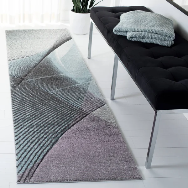 Safavieh Hollywood Rug Collection HLW715P - Grey - Orange - 9& x 12&