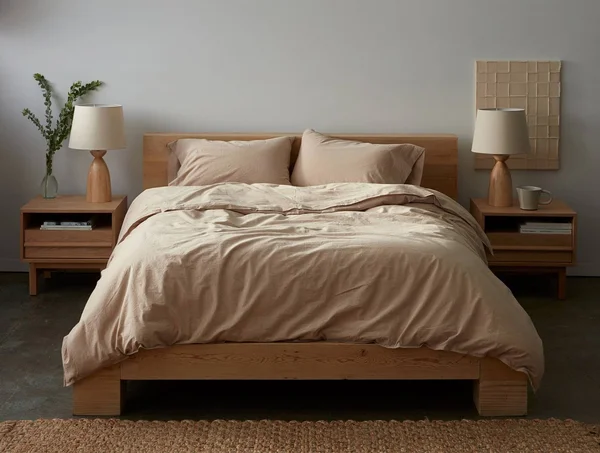 Coyuchi, Organic Crinkled Percale Fitted Sheet Cal King Steel Blue