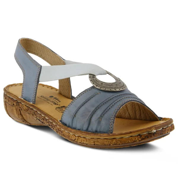 Spring Step Karmel Sandals Denim, Women's, Size: 42 Medium, Blue