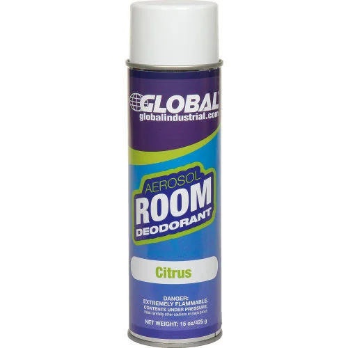 Global Industrial Air Freshener, Citrus 15 oz. Can, 12 Refills/Case