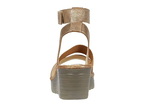 Women's Fly London Yode Wedge Sandal - Size 8-8.5US - Beige