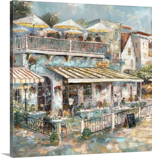 Rooftop Cafe Detail I - Canvas Wall Art, 20x20, Great Big Canvas