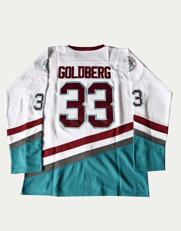 Greg Goldberg #33 Mighty Ducks Hockey Jersey - Hockey S - Green