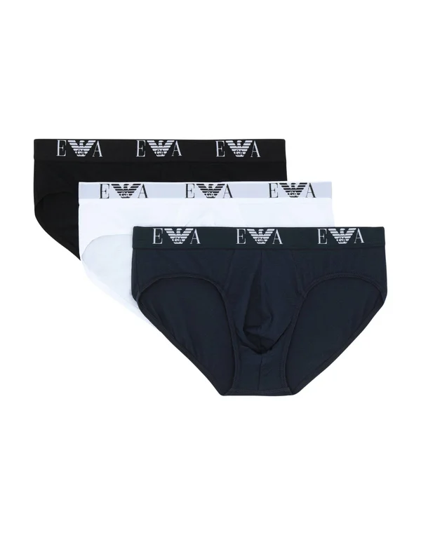 Emporio Armani Underwear 3 Pack Briefs - Size 2x Large, Blk/Nvy/Wh56110