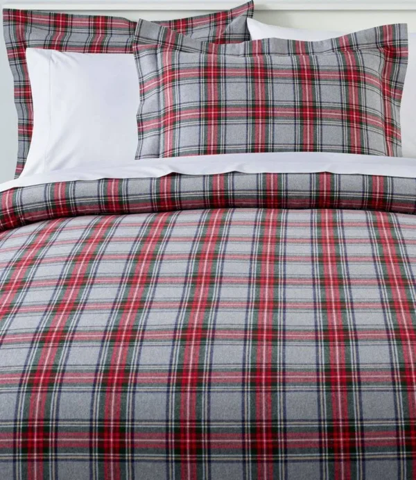 Heritage Chamois Flannel Comforter Cover Collection - Plaid Full Size, L.L.Bean