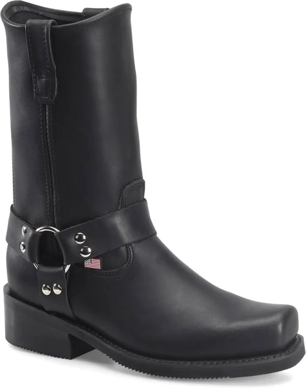Double-H Men's Barry Black Boots - Size 7.5