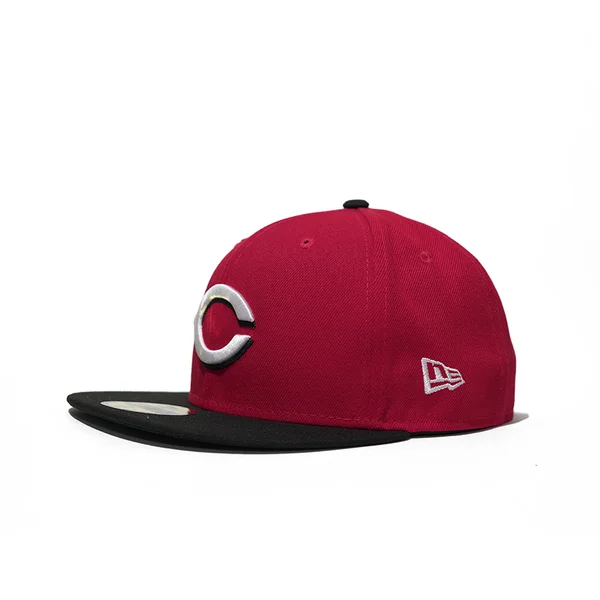 Cincinnati Reds New Era Road Authentic Collection On-Field 59FIFTY Fitted Hat - Red/Black, Size: 7