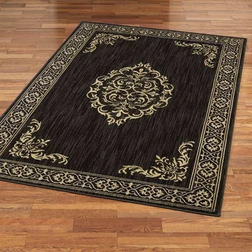 Halton Rectangle Rug Onyx, 5&3x22 x 7&10