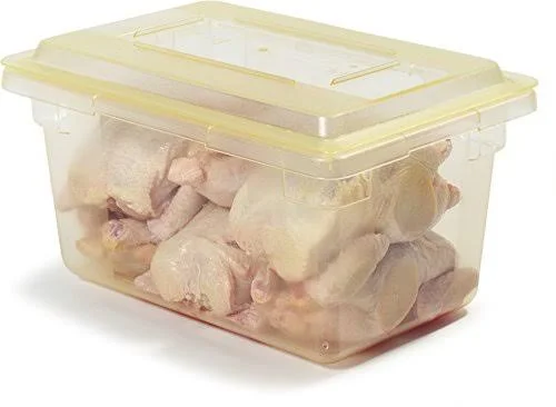 Carlisle 10621C22 StorPlus Food Storage Container, 8.5 gal, 26x22 Length x 18x22 Width x 6x22 Height, Yellow (Pack of 6), 18 x 12 x 9 inches