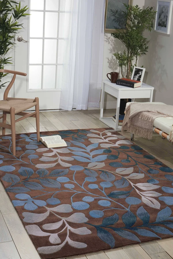 Nourison Contour CON02 Area Rug, Mocha, 5& x 7&6x22