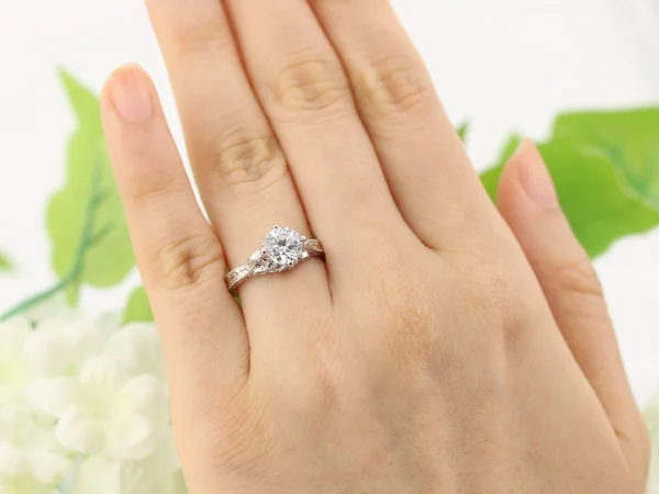 Art Deco Engagement Ring - Vintage Inspire Ring - Antique Style - Round Cut Solitaire Ring - 1 Carat - Sterling Silver (Size 3.5