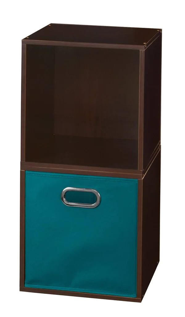 Niche Cubo Storage Set - 2 Cubes & 1 Canvas Bin- Truffle/Teal