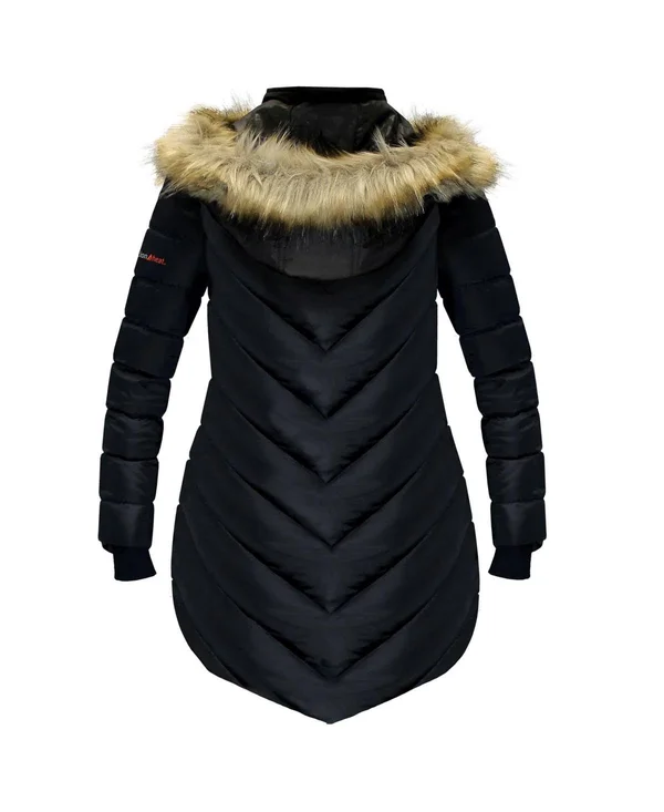 ActionHeat 5V Heated Long Puffer Jacket w/ Hood - Women's
