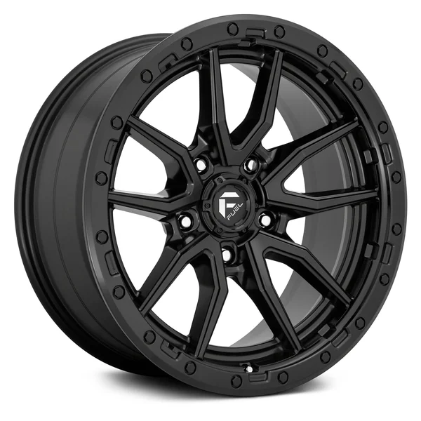 Fuel D67920907557 - Rebel 20x22 Matte Black