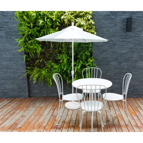 California Umbrella GSPT908-170-5402 Matte White/Sunbrella/Granite 9& Aluminum Push Tilt Market Umbrella