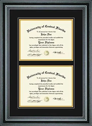 Perfect Cases PCFRM-D4PM 8.5 x 11 in. Double Diploma Frame for Diploma