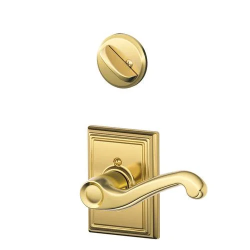 Schlage F59 Flair with Addison Rose Left Hand Interior Active Trim Aged Bronze Finish