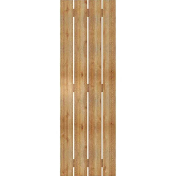 Ekena Millwork RBS06S23X073RWR 23x22W x 73x22H TimberCraft Four 5 3/8x22 Boards Spaced Board-n-Batten Shutters, Rough Sawn Weste