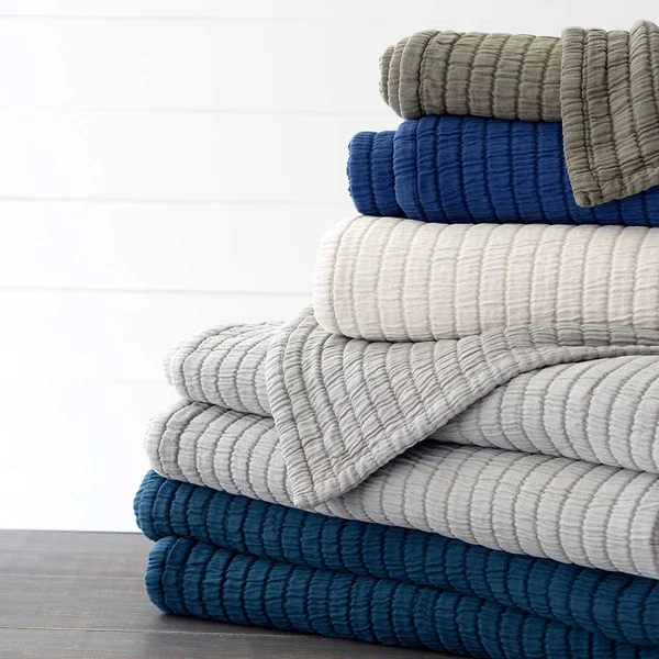 Pine Cone Hill Boyfriend Grey Matelasse Coverlet King