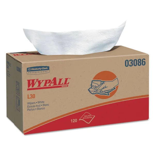 Wypall 1200-Pack Polyester Shop Towel in White, KCC03086