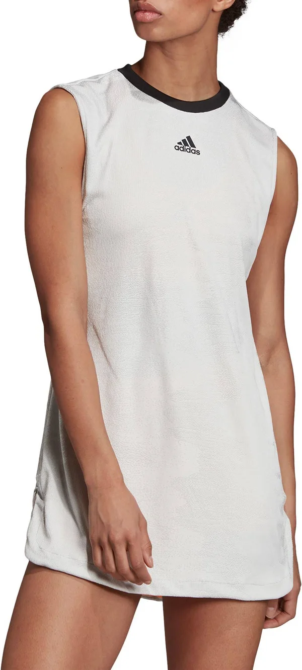Adidas NY Tennis Dress, Grey/Flash Orange, Large